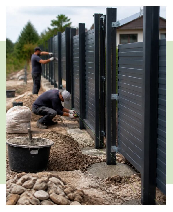 Установка заборов под ключ с монтажом и доставкой в Каменке